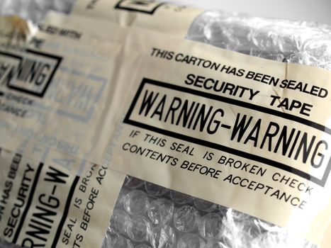Warning - packet sealed with security tape seal