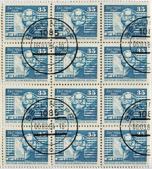 German Democratic Republic (DDR) stamps with Karl Marx