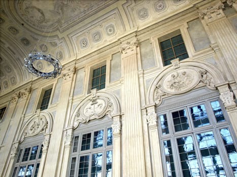 Baroque interior of Palazzo Madama, Piazza Castello, Turin (Torino)