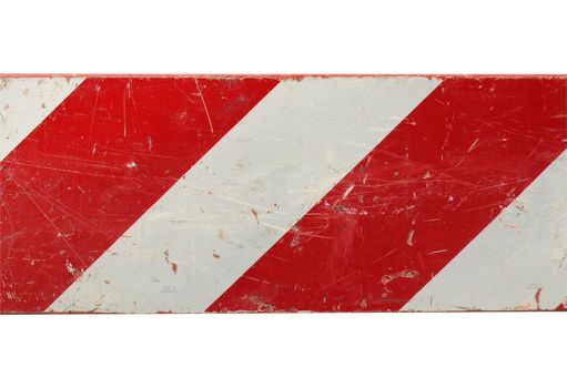 Red and white stripes traffic sign