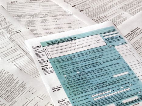 Range of various blank USA tax forms