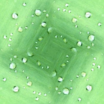 Seamless tile pattern made out of dew drops on leaves