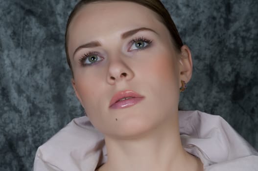 Closeup portrait of a beautiful young woman