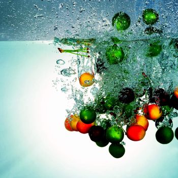 Collective jump into the water, washing