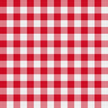seamless texture of red and white blocked tartan cloth