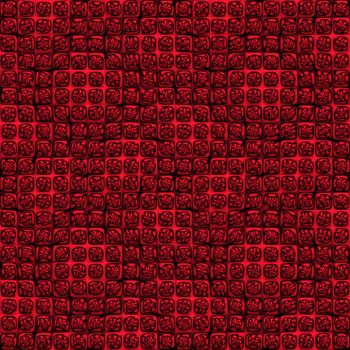 seamless texture of bright red blocks and dots