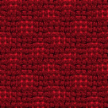 seamless texture of bright red blocks and dots