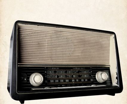  old 1950 radio retro image