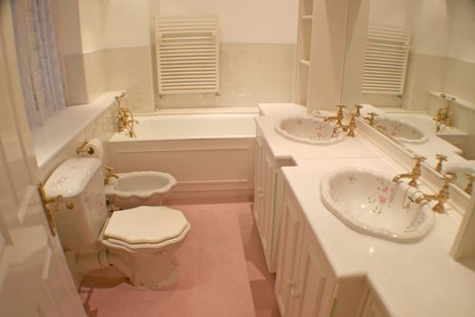 A classic bathroom in a old house.