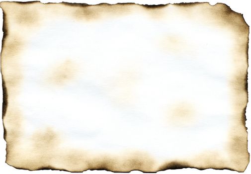 Frame from the paper burnt on edge