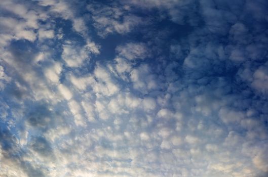 The clouds beautifully illuminated by a sunlight