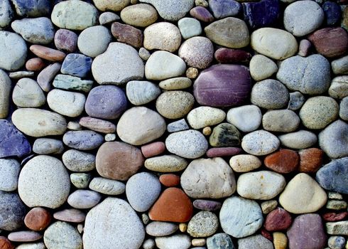 pebble stone wall 