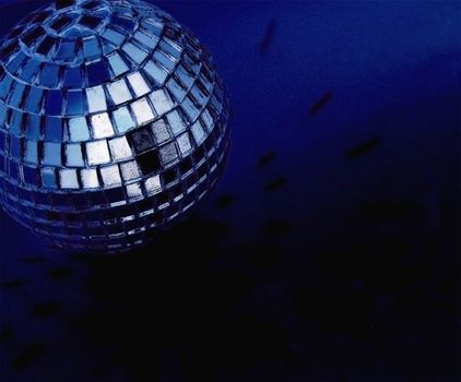blue disco ball      