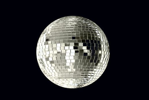 big silver disco ball