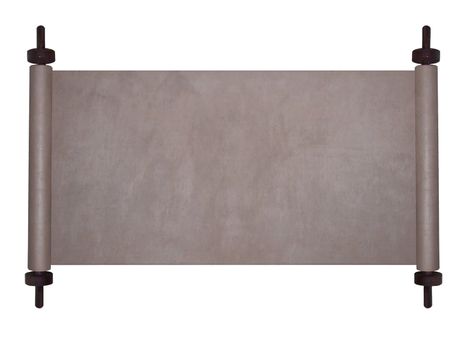 a Scroll over a white background
