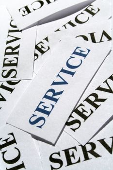 many pieces of paper with special text on it