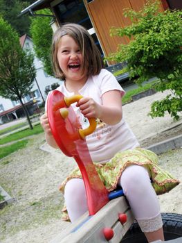 nice playground for children with see saw