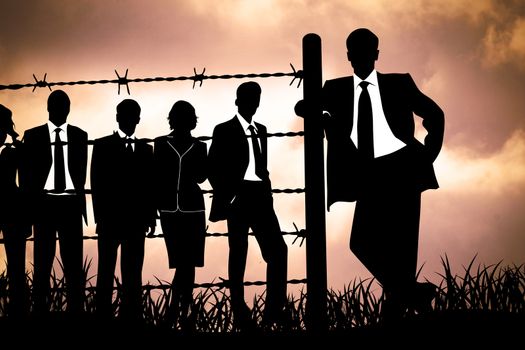 the banking managers behind barbed wire