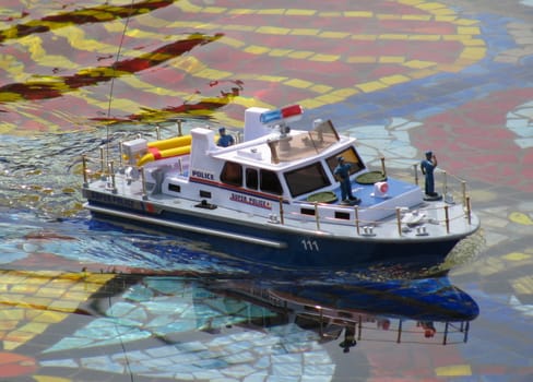 Electronic model of police-boat. Summer 2009
