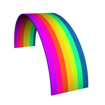 Illustration of a perspective rainbow