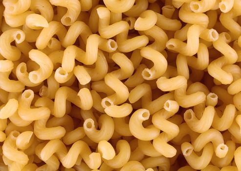 The edible background from dry pasta
