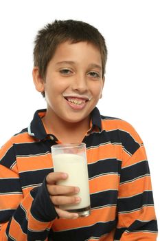 Teenager enjoying a fresh glass of milk