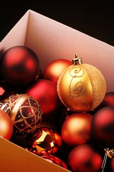 any nice golden and red christmas balls