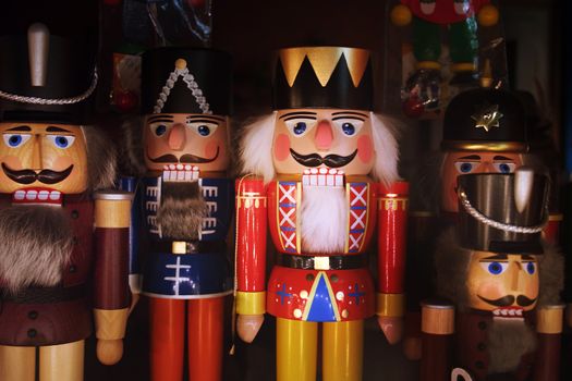 many nutcrackers together in the christmas time