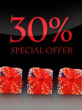 Nice lighted Presents in the christmas time with special offer
