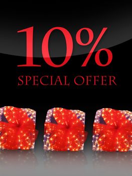 Nice lighted Presents in the christmas time with special offer