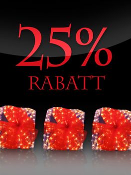 Nice lighted Presents in the christmas time with special offer