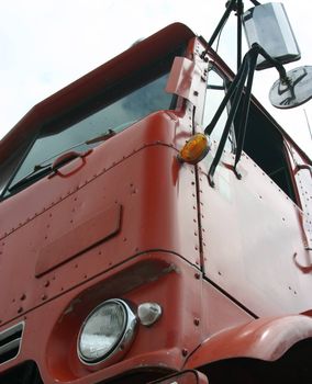 This is a classic cab-over truck from a child’s eye view.