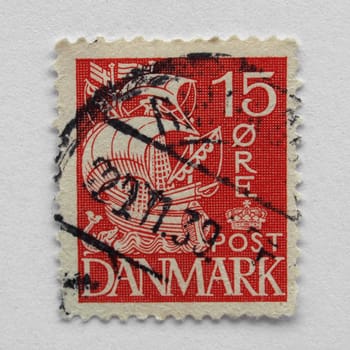 Danish stamp from Denmark (in the European Union)