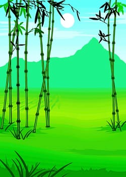 Vector, abstract landscapes
