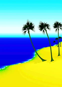 Vector, abstract landscapes