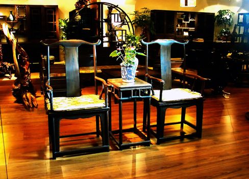 Chinese style chair of tea table