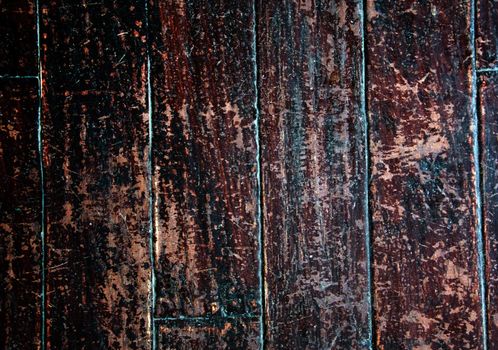 A closeup view of old wood flooring, ideal for a background