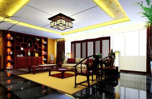 Chinese custom chairs, bookcases, screens
