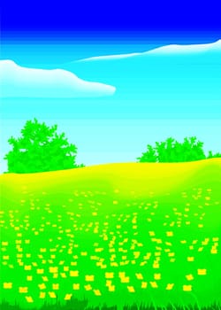 Vector, abstract landscapes