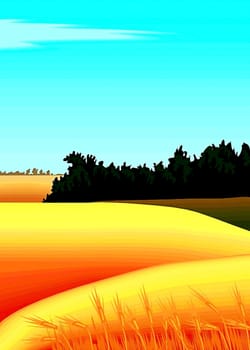 Vector, abstract landscapes