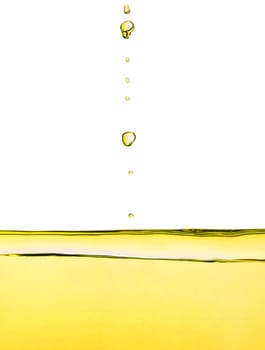 Detail of olive oil liquid drop droplet