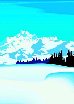 Vector, abstract landscapes