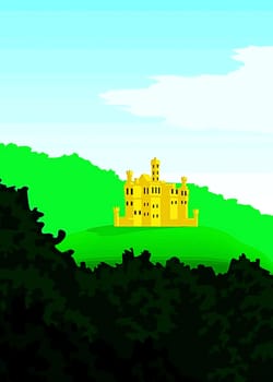 Vector, abstract landscapes