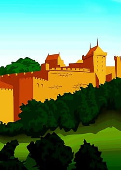 Vector, abstract landscapes