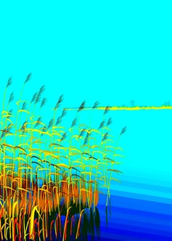 Vector, abstract landscapes