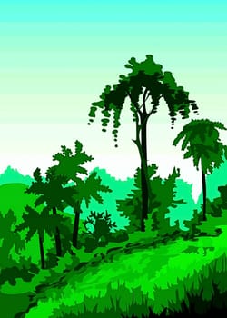 Vector, abstract landscapes