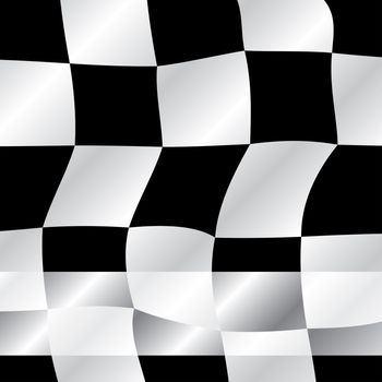 Checkered flag waving background,  illustration