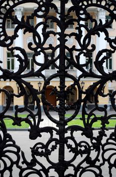 wrought iron gates, detail