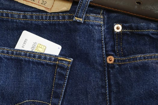 I have Credit Card concept - with blue dnim jeans