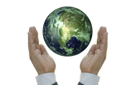 Businesshand Holding Earth Concept for many uses.